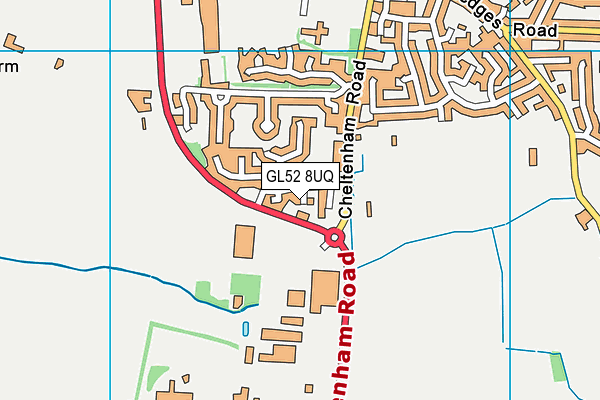 GL52 8UQ map - OS VectorMap District (Ordnance Survey)