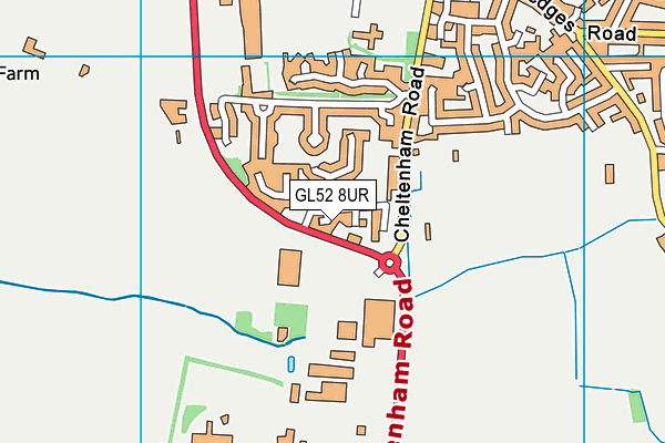GL52 8UR map - OS VectorMap District (Ordnance Survey)