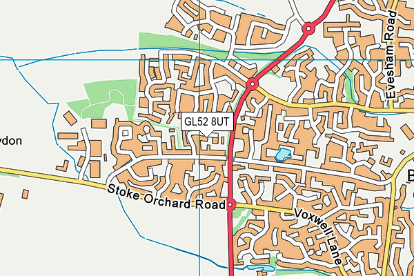 GL52 8UT map - OS VectorMap District (Ordnance Survey)