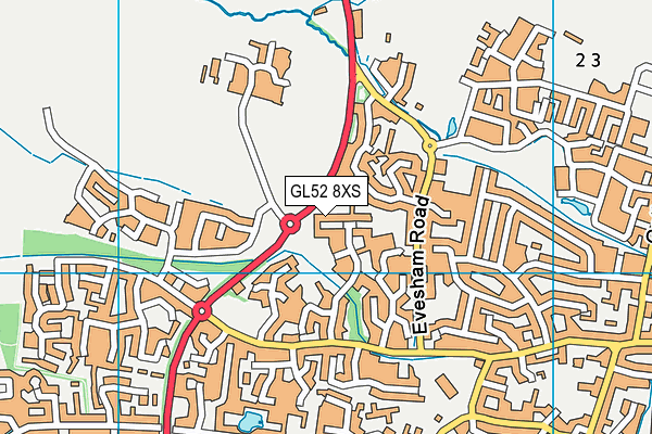 GL52 8XS map - OS VectorMap District (Ordnance Survey)