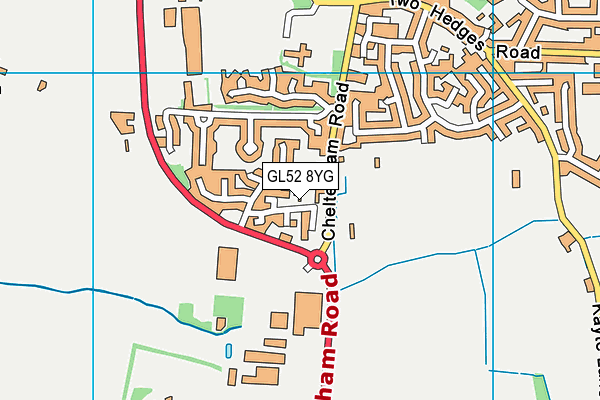 GL52 8YG map - OS VectorMap District (Ordnance Survey)