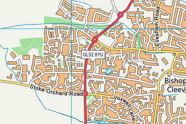 GL52 8YU map - OS VectorMap District (Ordnance Survey)