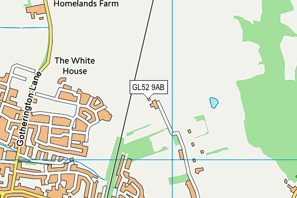 GL52 9AB map - OS VectorMap District (Ordnance Survey)