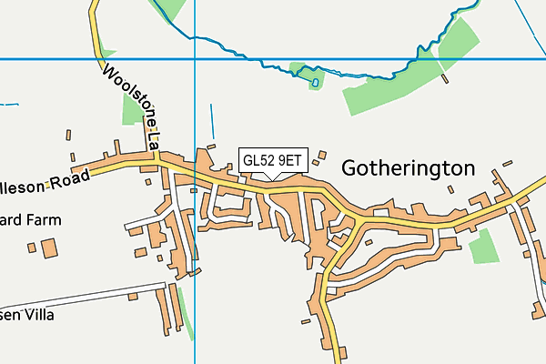 GL52 9ET map - OS VectorMap District (Ordnance Survey)