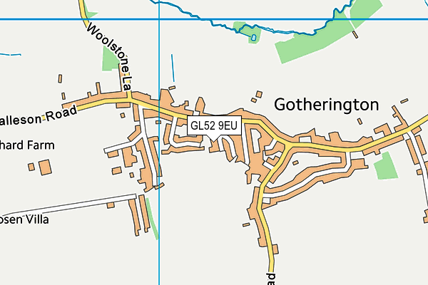 GL52 9EU map - OS VectorMap District (Ordnance Survey)