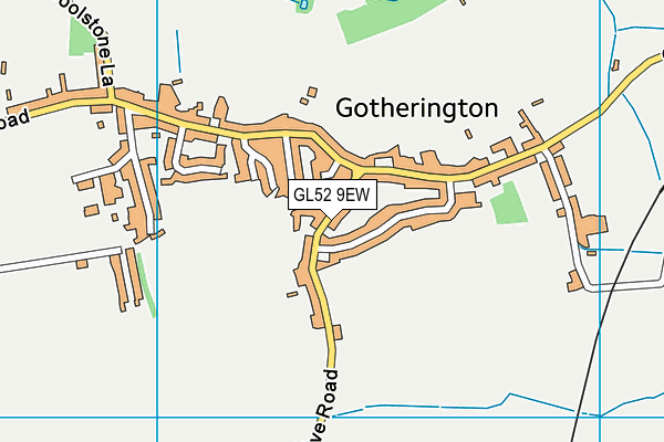 GL52 9EW map - OS VectorMap District (Ordnance Survey)