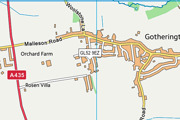 GL52 9EZ map - OS VectorMap District (Ordnance Survey)