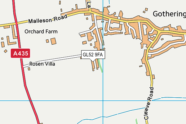 GL52 9FA map - OS VectorMap District (Ordnance Survey)