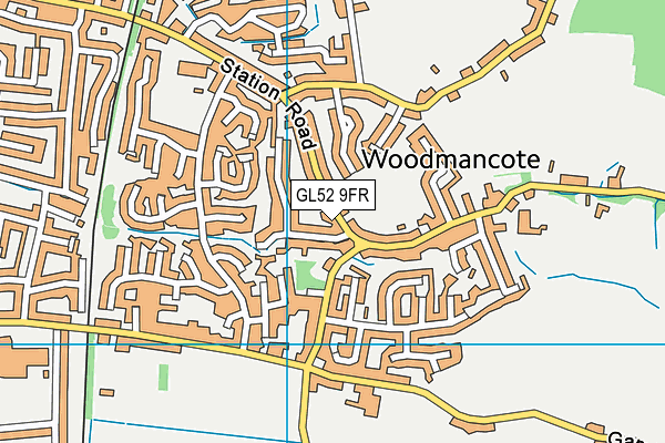 GL52 9FR map - OS VectorMap District (Ordnance Survey)