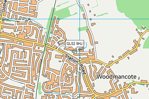 GL52 9HJ map - OS VectorMap District (Ordnance Survey)