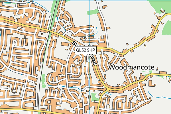 GL52 9HP map - OS VectorMap District (Ordnance Survey)
