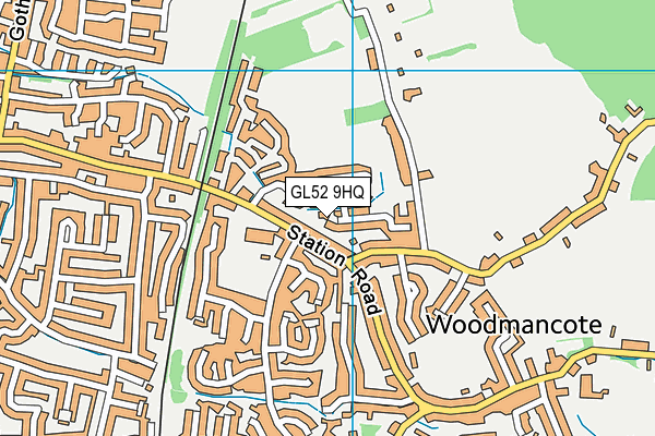 GL52 9HQ map - OS VectorMap District (Ordnance Survey)