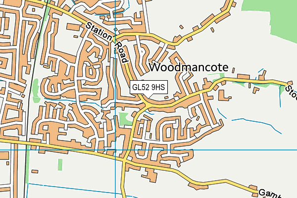 GL52 9HS map - OS VectorMap District (Ordnance Survey)