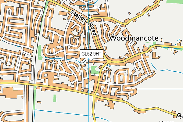 GL52 9HT map - OS VectorMap District (Ordnance Survey)