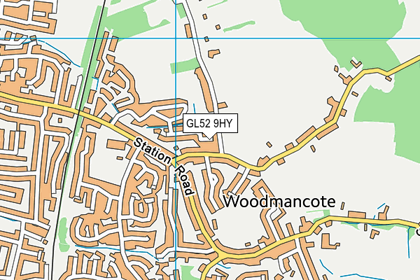 GL52 9HY map - OS VectorMap District (Ordnance Survey)