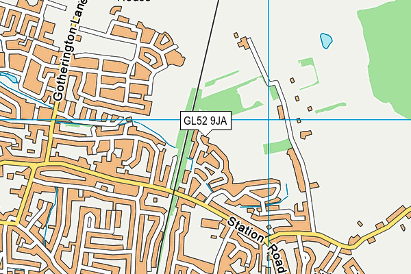 GL52 9JA map - OS VectorMap District (Ordnance Survey)