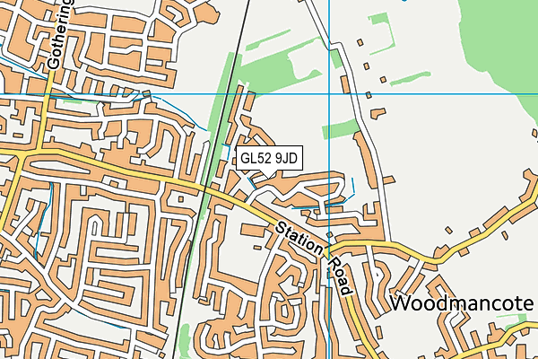 GL52 9JD map - OS VectorMap District (Ordnance Survey)