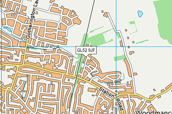GL52 9JF map - OS VectorMap District (Ordnance Survey)