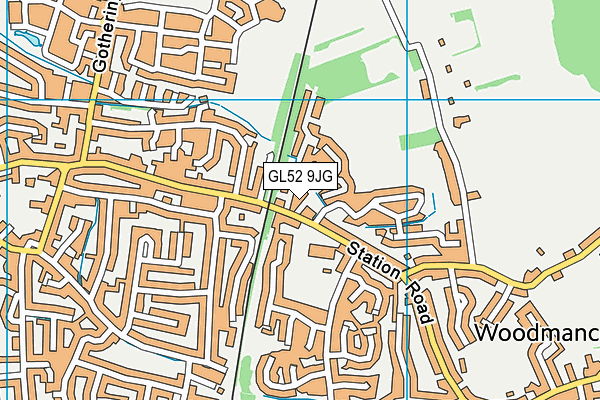 GL52 9JG map - OS VectorMap District (Ordnance Survey)