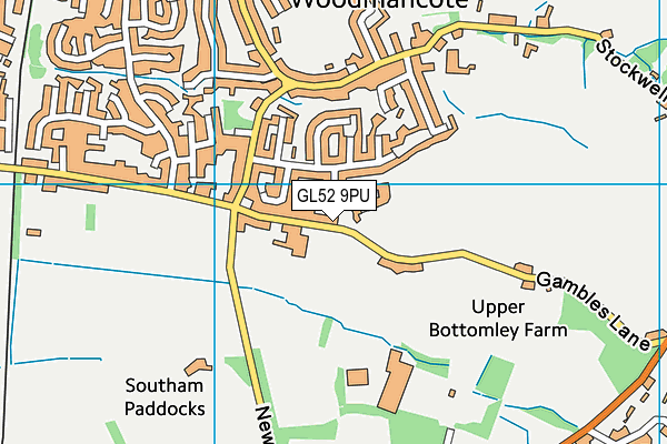 Map of WOODMANCOTE WILDLIFE PROPERTY LIMITED at district scale
