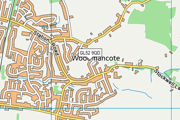 GL52 9QD map - OS VectorMap District (Ordnance Survey)
