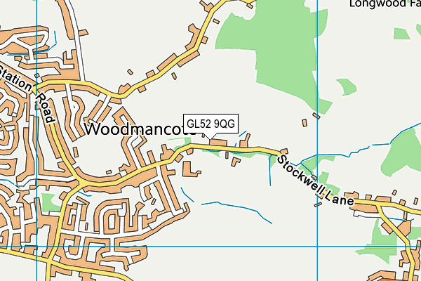 GL52 9QG map - OS VectorMap District (Ordnance Survey)