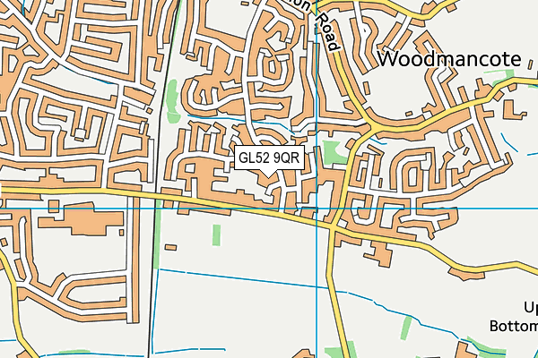 GL52 9QR map - OS VectorMap District (Ordnance Survey)
