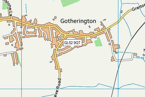 Gotherington Primary School map (GL52 9QT) - OS VectorMap District (Ordnance Survey)
