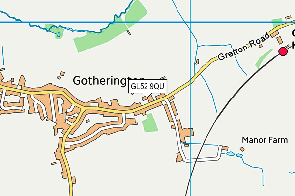 GL52 9QU map - OS VectorMap District (Ordnance Survey)