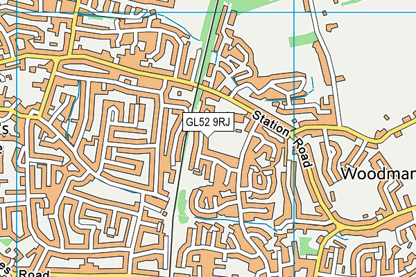 GL52 9RJ map - OS VectorMap District (Ordnance Survey)