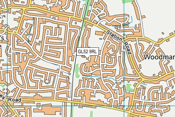 GL52 9RL map - OS VectorMap District (Ordnance Survey)