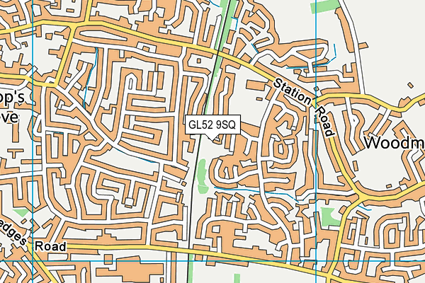 GL52 9SQ map - OS VectorMap District (Ordnance Survey)