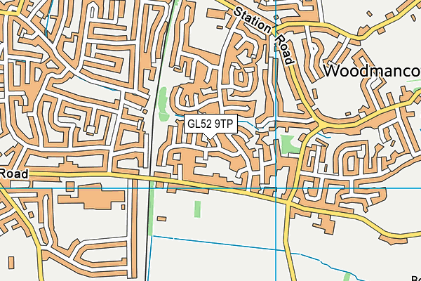 GL52 9TP map - OS VectorMap District (Ordnance Survey)