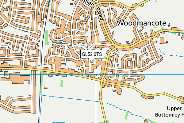 GL52 9TS map - OS VectorMap District (Ordnance Survey)