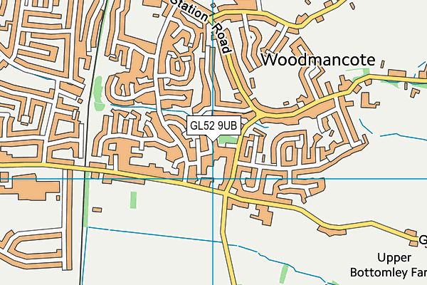 GL52 9UB map - OS VectorMap District (Ordnance Survey)