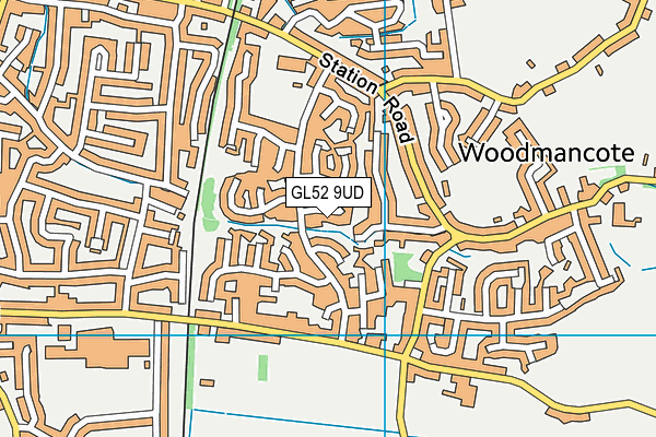 GL52 9UD map - OS VectorMap District (Ordnance Survey)