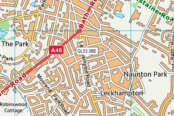 GL53 0BE map - OS VectorMap District (Ordnance Survey)