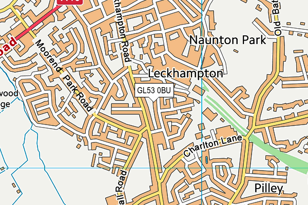 GL53 0BU map - OS VectorMap District (Ordnance Survey)