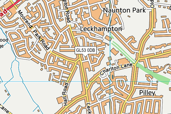 GL53 0DB map - OS VectorMap District (Ordnance Survey)