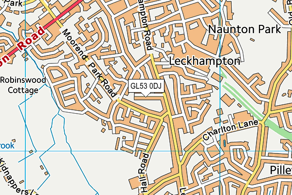 GL53 0DJ map - OS VectorMap District (Ordnance Survey)