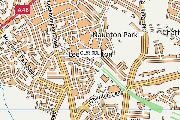GL53 0DL map - OS VectorMap District (Ordnance Survey)