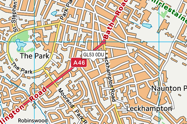 GL53 0DU map - OS VectorMap District (Ordnance Survey)