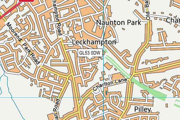 GL53 0DW map - OS VectorMap District (Ordnance Survey)