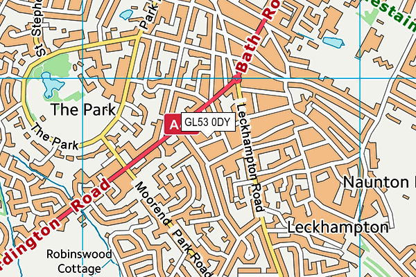 GL53 0DY map - OS VectorMap District (Ordnance Survey)