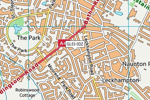 GL53 0DZ map - OS VectorMap District (Ordnance Survey)