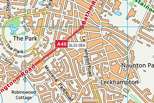 GL53 0EA map - OS VectorMap District (Ordnance Survey)