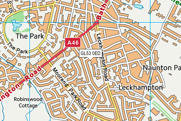 GL53 0ED map - OS VectorMap District (Ordnance Survey)