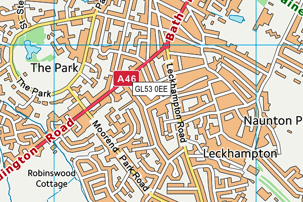 GL53 0EE map - OS VectorMap District (Ordnance Survey)