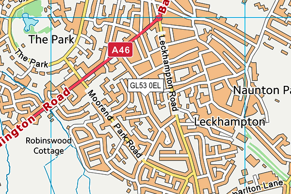 GL53 0EL map - OS VectorMap District (Ordnance Survey)