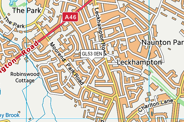 GL53 0EN map - OS VectorMap District (Ordnance Survey)